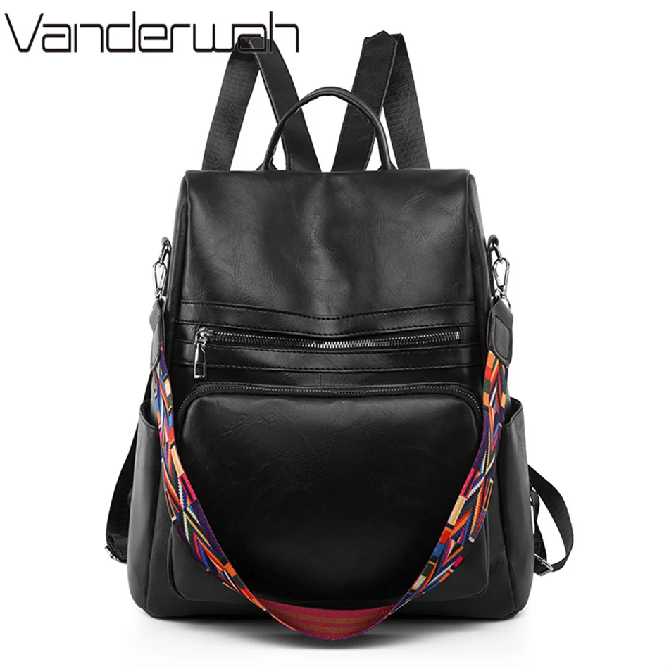 Women\'s Backpack Ladies Big Bagpack for Teenager Girls PU Leather Large Capacity Shoulder Bags for Women 2024 Mochilas Feminina