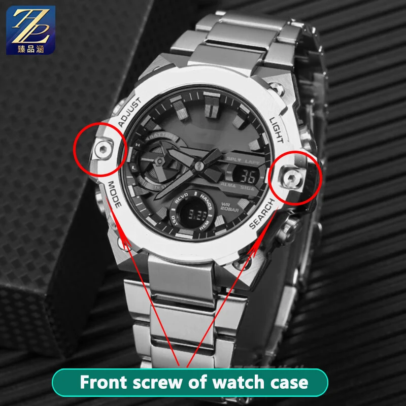 GST-B400 Akcesoria do śrub do obudowy Casio GST-B400 Śruba przednia Nakrętka / tarcza Tylna pokrywa Śruba Akcesoria do śrub ze stali nierdzewnej