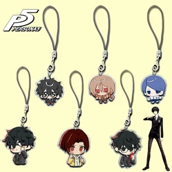 Game Persona Yusuke Kitagawa Wonder Amamiya Ren Cosplay Keychain Acrylic Keyring Rope Phone Chain Bag Pendant Party Accessories