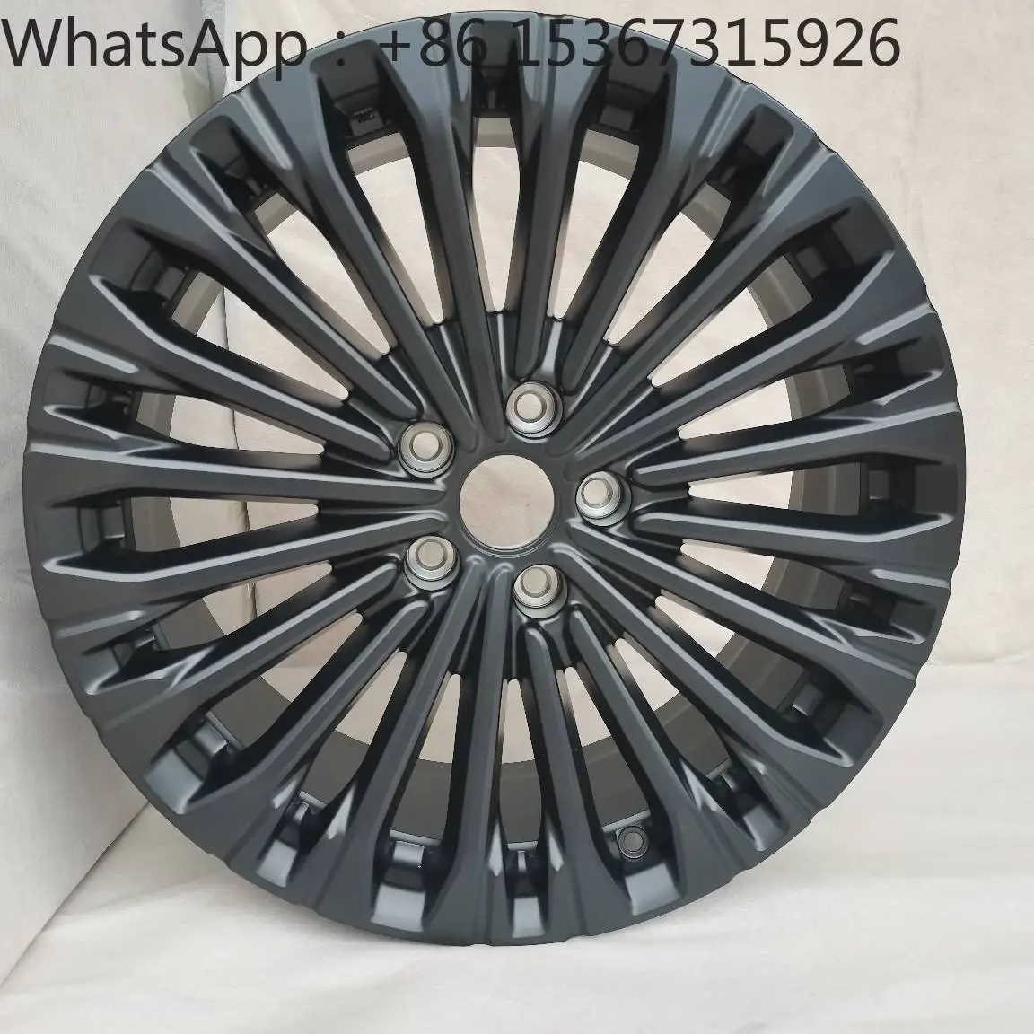 Custom Logo Black Multi Spoke CNC Machined Forged Aluminum Alloy Wheel Hubs High Quality Universal Car Rims