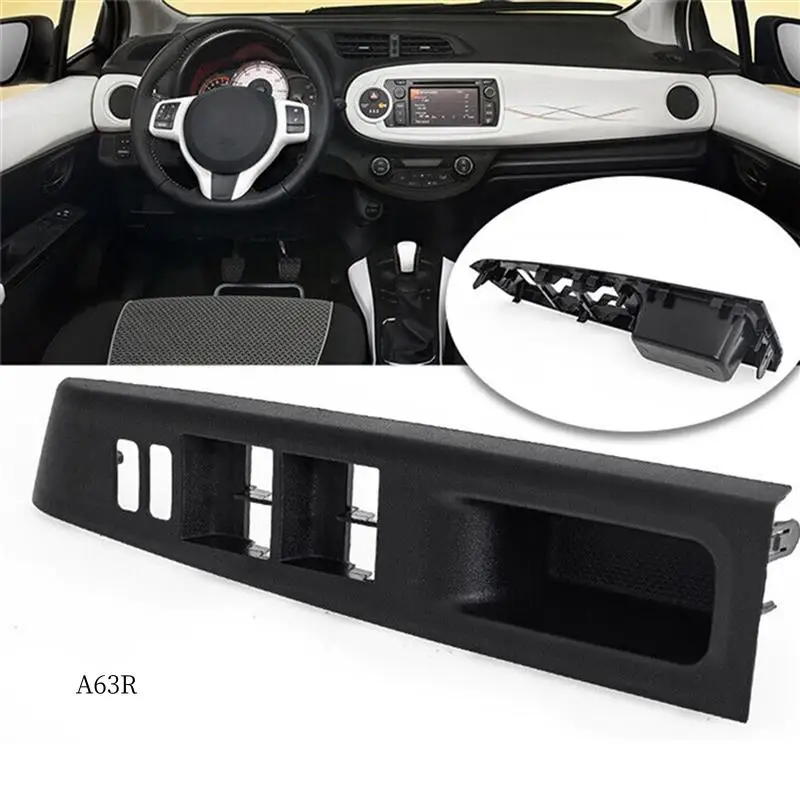 

AR-Front Right&Left Window Glass Lift Switch Trim Panel Cover For Toyota Yaris 2012-2014 Side Door Window Lock Switch Bezel Part
