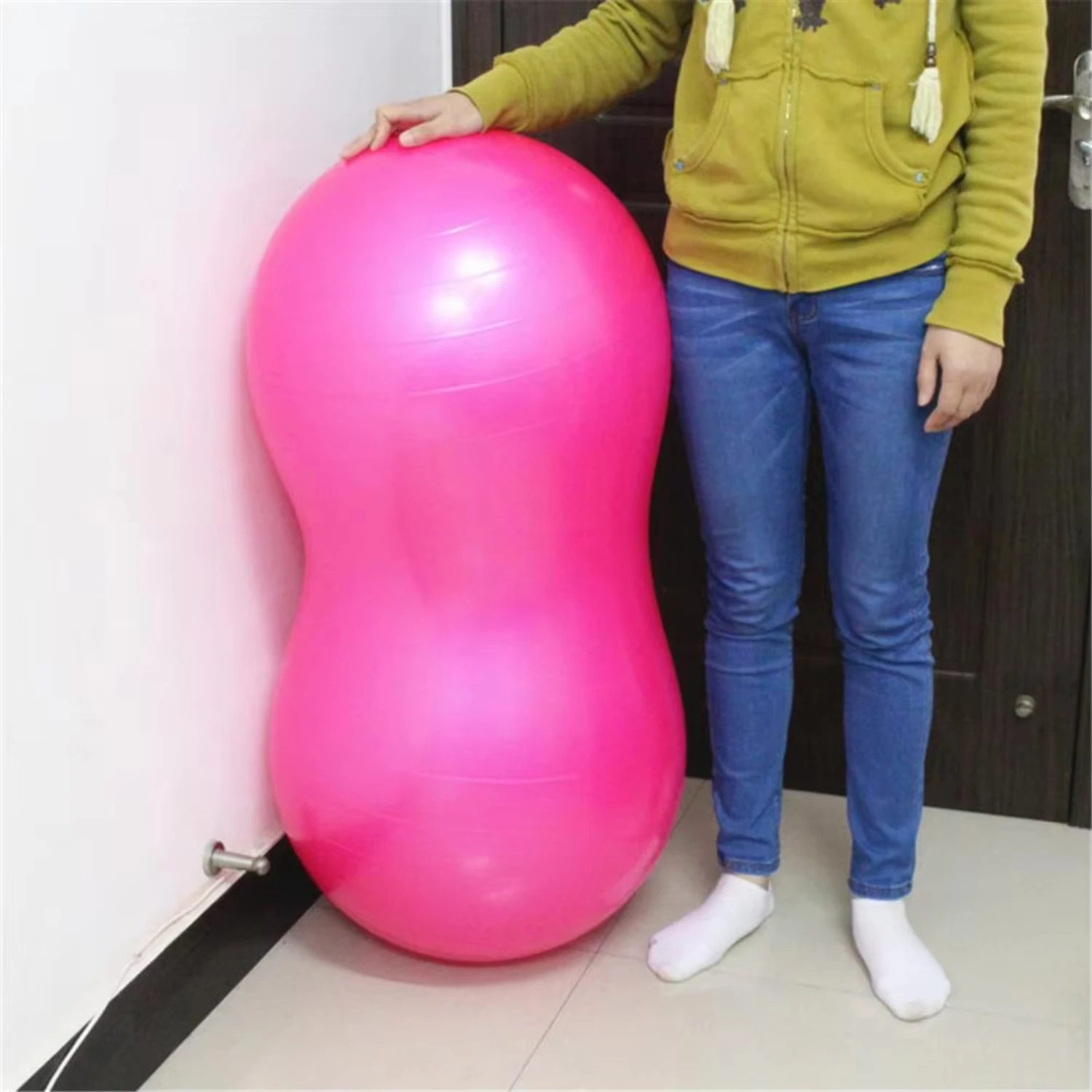 سماكة كبسولة مقاومة للانفجار كرة بيلاتيس تدليك إعادة التأهيل التدريب المسنين اللياقة البدنية اليوغا الفول السوداني مع
