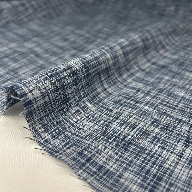 

Pure Linen Color-Woven Cotton Blend High Quality Soft Skin-Friendly Fabric Handmade Custom Summer Tops Pants Dresses Bulk