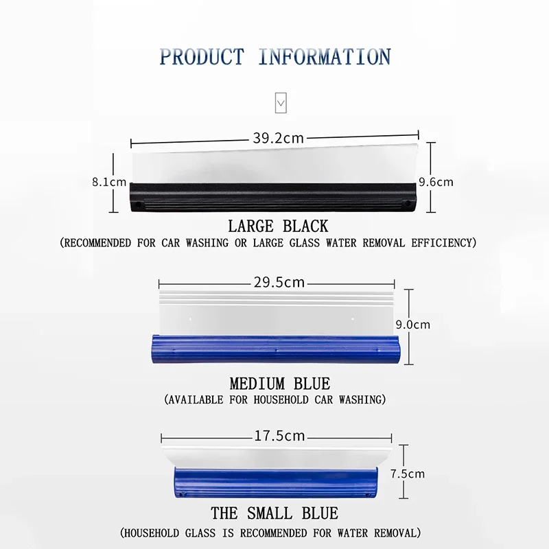 Auto Parts Tools Car Window Glass Silicone Scraper Cleaning Film Scraper, Convenient Car Window Cleaning Glass Scraper Silicone