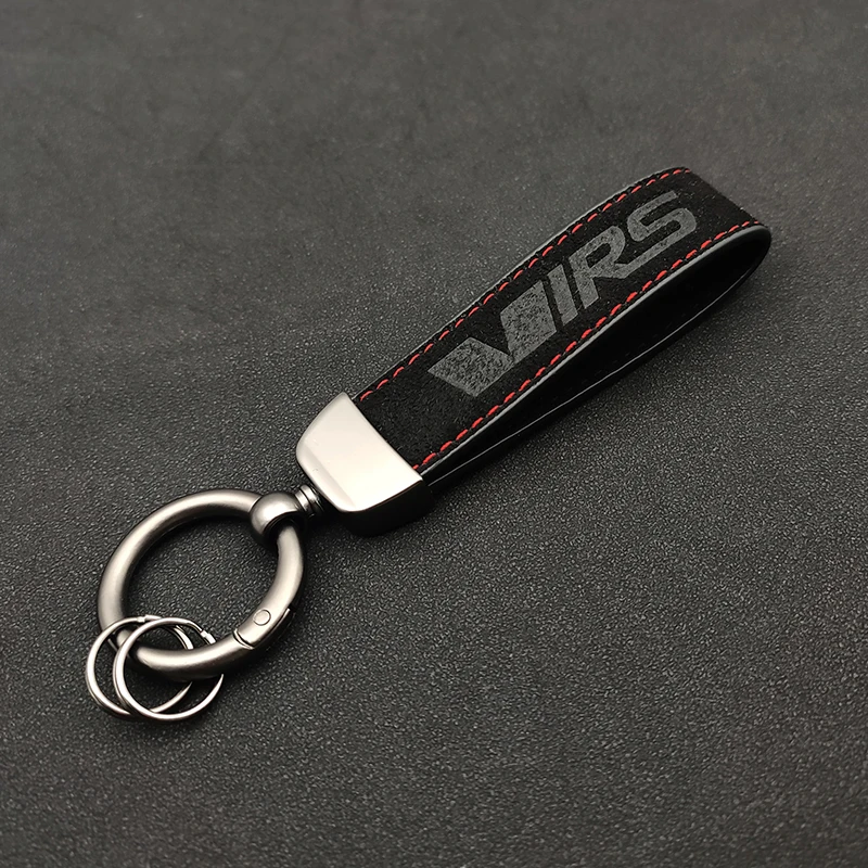 Luxury Suede Leather VRS Keyring Car Keychain For Fabia Superb Kodiaq MK1 MK2 MK3 Octavia VRS Keychain Accessories