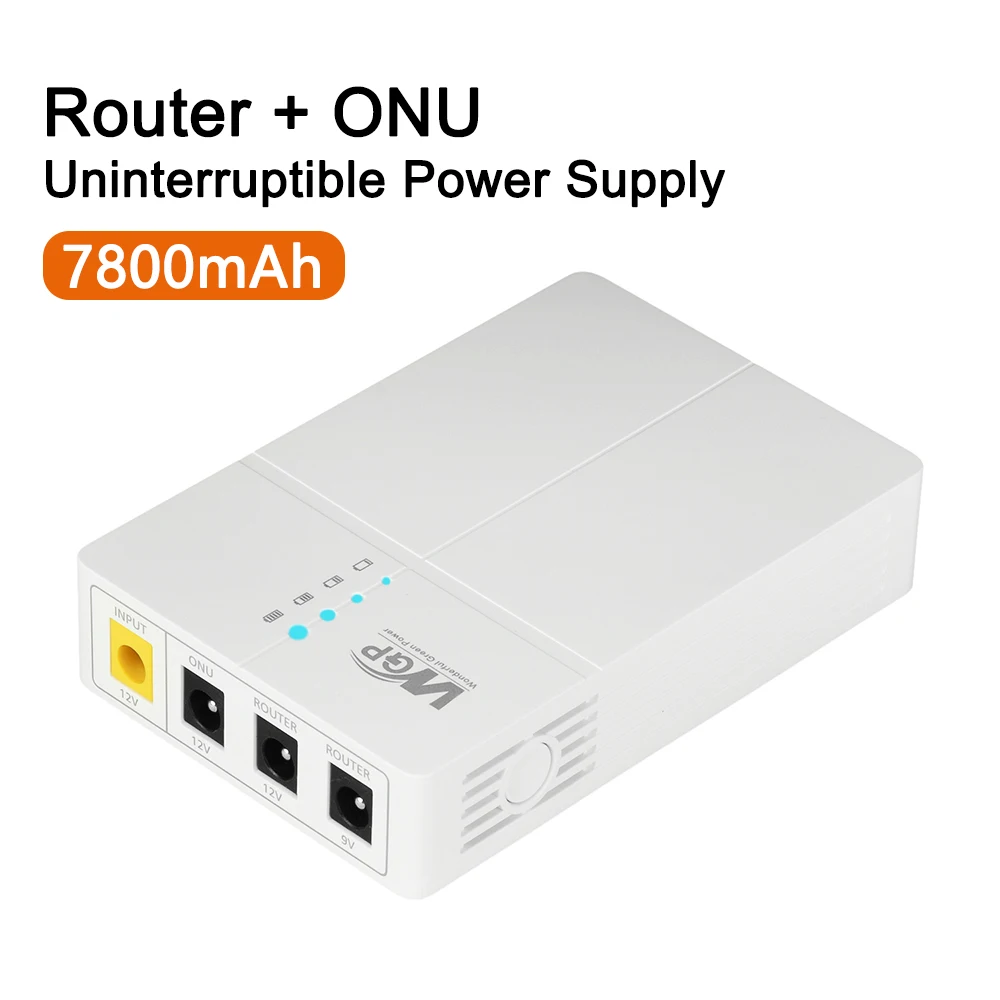 DC UPS Uninterruptible Power Supply 7800mAh Backup Battery 3*18650 lithium battery Power Supply for Router Modem Security Camera