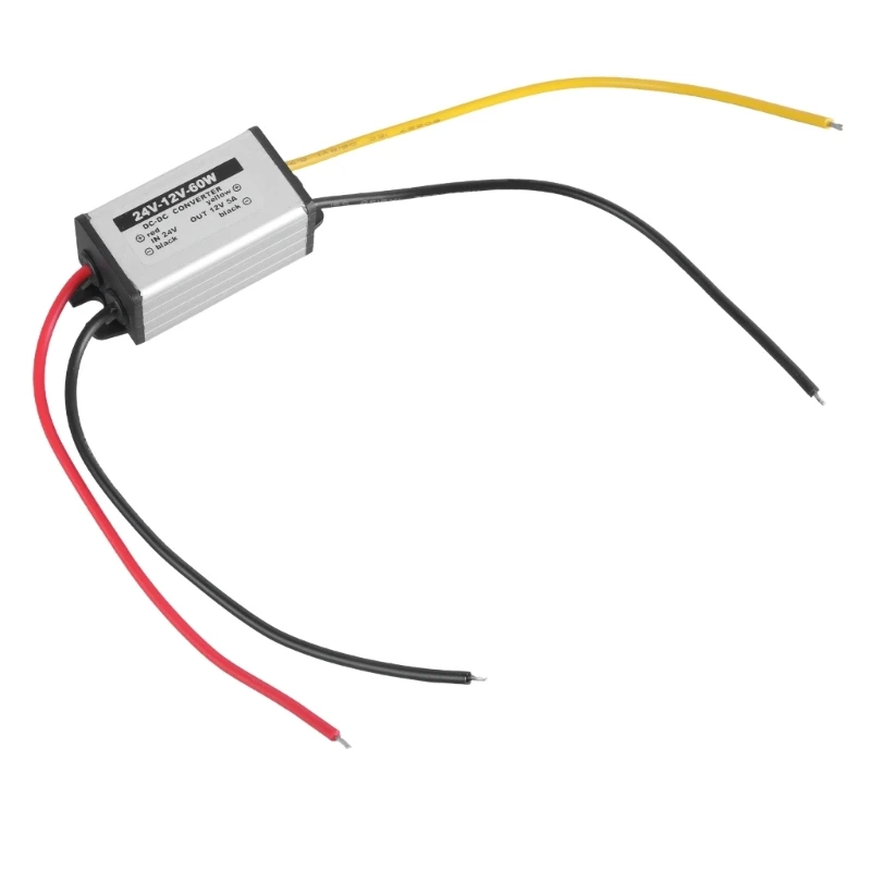 

Бестселлер алюминиевый корпус Shell Showd Down Power Adapter от 24 В до 12V5A 60 Вт модуль регулятора напряжения для вентилятора