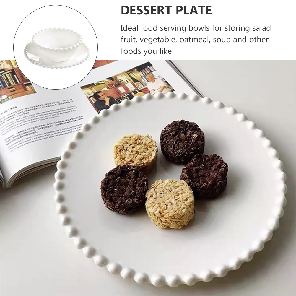 

Миска Десертная тарелка Кухонные принадлежности Блюдо для сервировки еды Салат Фрукты Овсянка Декоративный подарок Керамическая миска для десерта