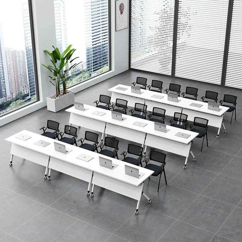 Folding conference table Movable chair Combination desk Splicing training table and chair