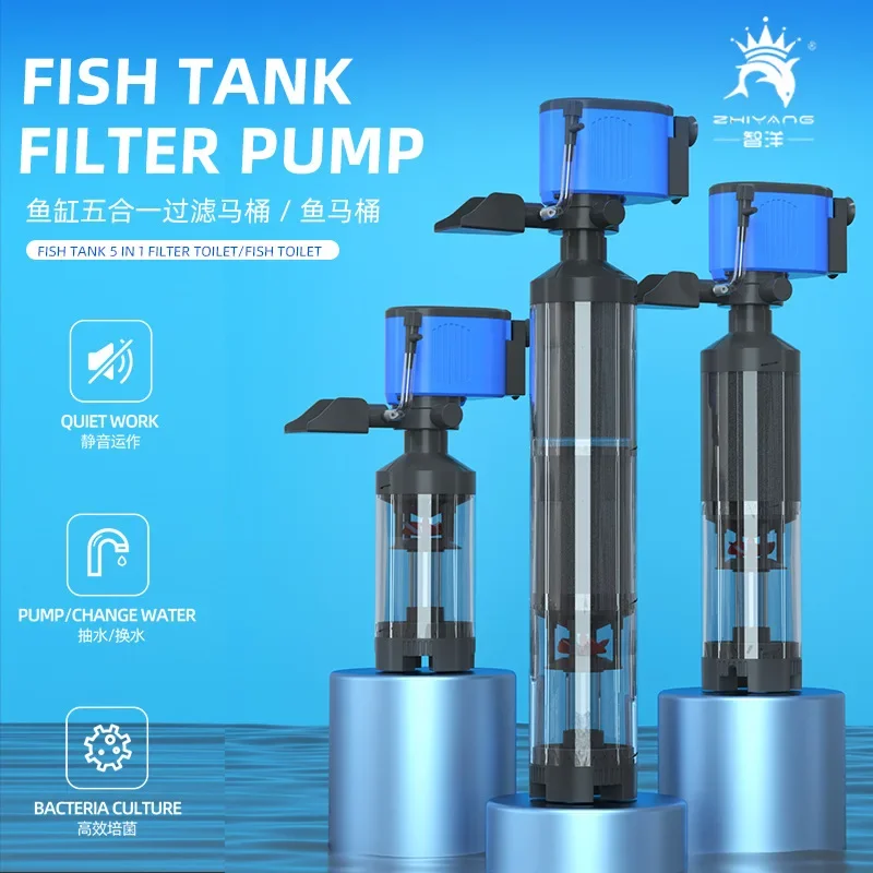 110v 220v Low Level Water Turtle Tank Filter Aquarium Fish Tank Oxygen Increasing Pump EU Plug Submersible Water Filter Pump