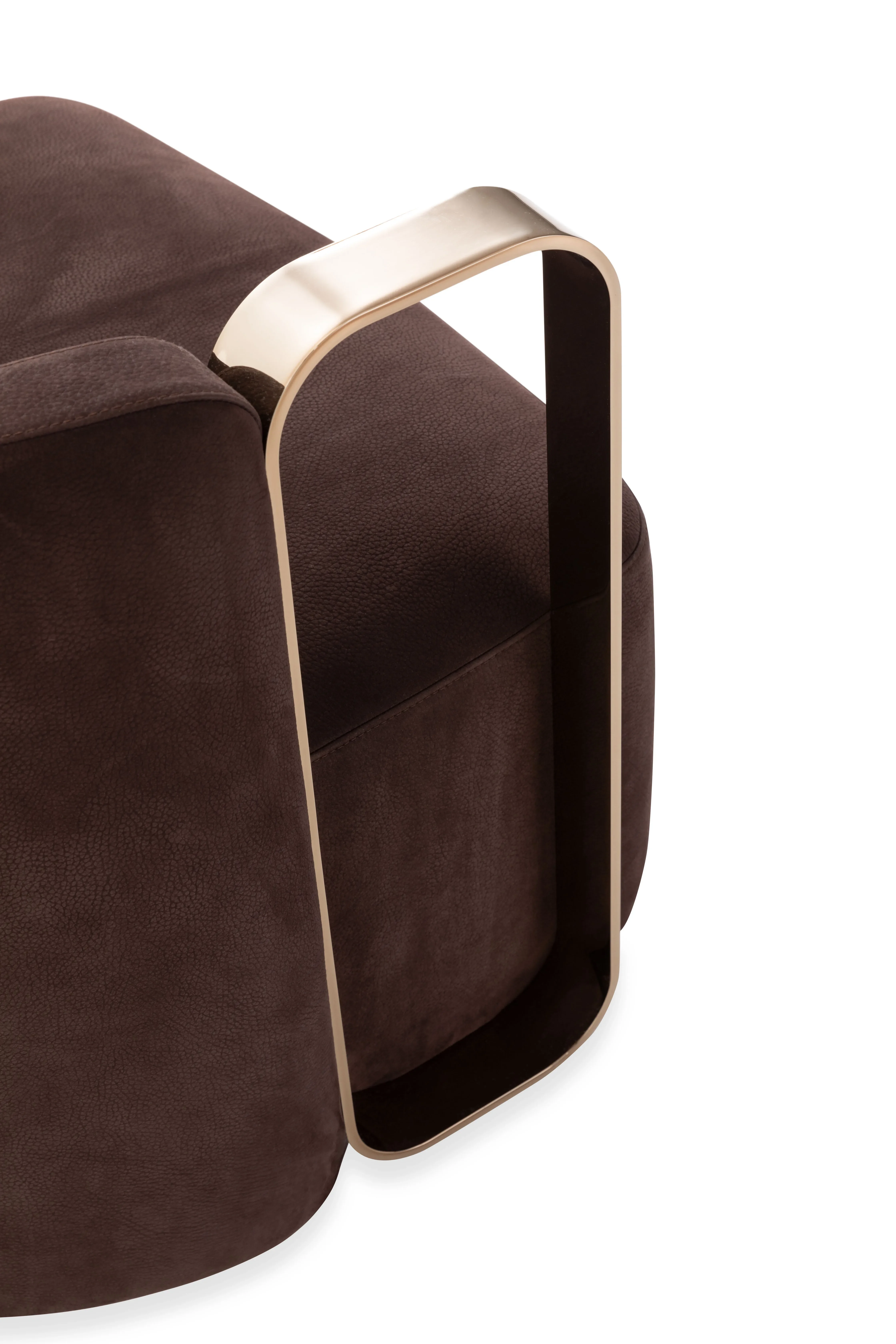 Custom Italian Design Light Luxury Brown Cafe Leisure Chair