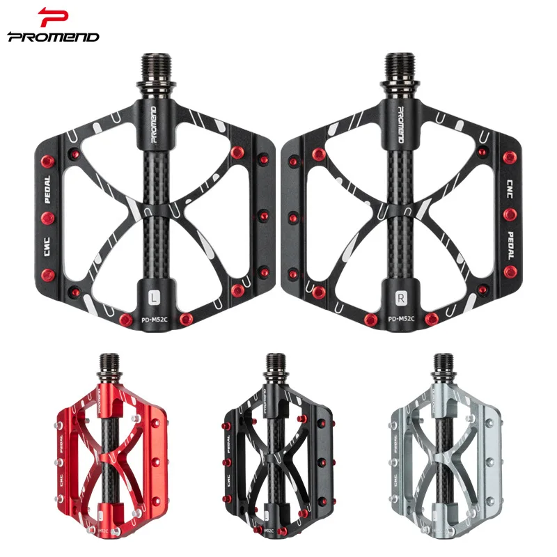 

PROMEND Mountain Bike PedalsAluminum 52CNC Perrin Carbon Tube with Anti-skid SpikesBicycle Pedals