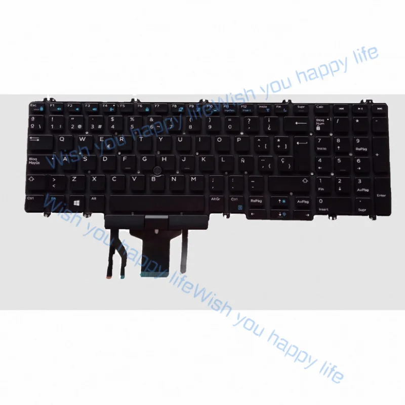 

L... 1pc FOR Dell Precision 7530 E7530 M7530 Laptop Keyboard Backlit SP 0Y27WN