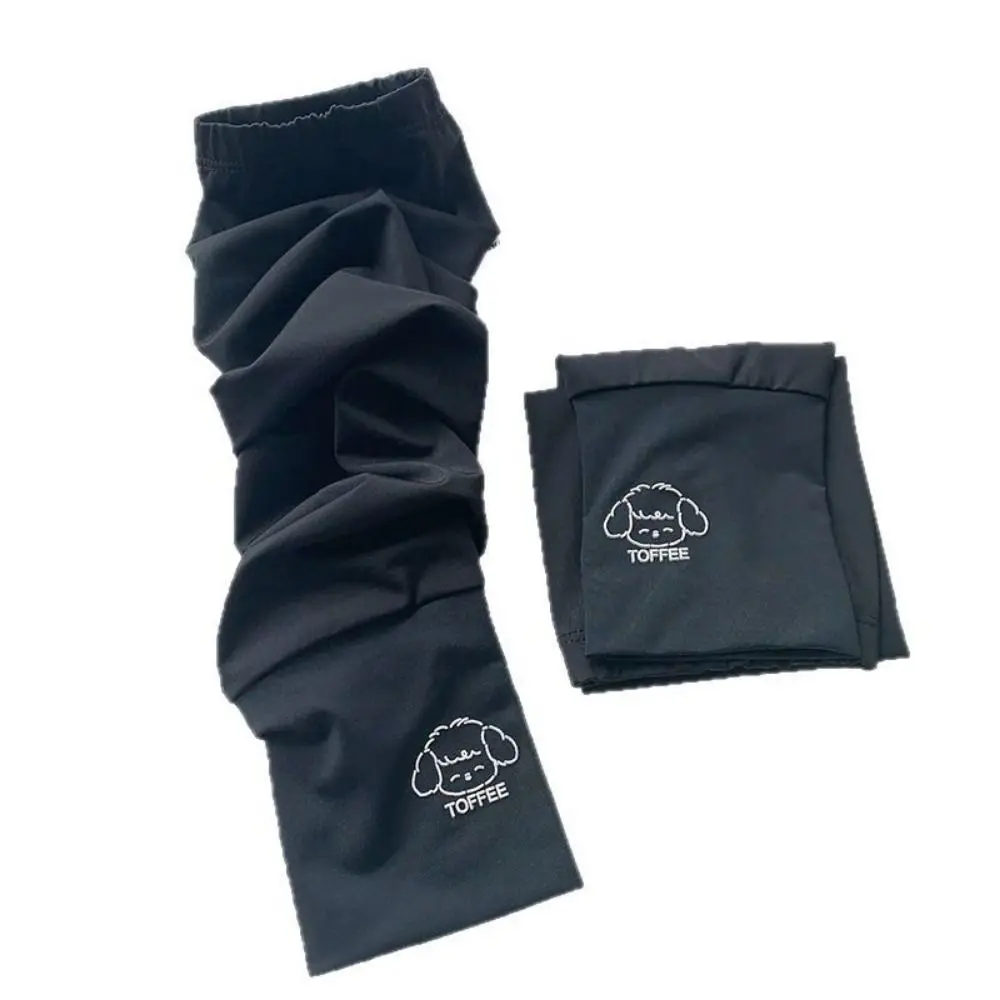 

Cute Elastic Long Ice Silk Sleeves Thin Cartoon Animals Sunscreen Arm Covers Anti-UV Ice Sleeves Cycling Gloves Summer