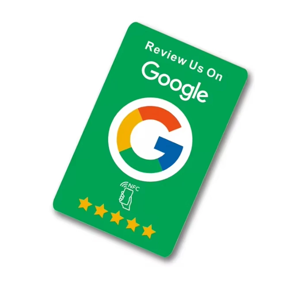 Wiederverwendbare Bewertungs-Tap-Karte für Google-Bewertungen, NFC-Karte 'Bewerten Sie uns auf Google', Verbessert SEO, Spart Zeit, Benutzerfreundlich, RFID