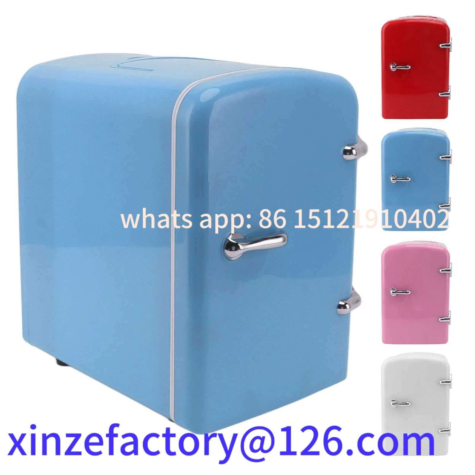 

Customizable Mini Fridge 4L Portable Refrigerator Dormitory Picnic Camping Portable Cooler DC12V Car Plug