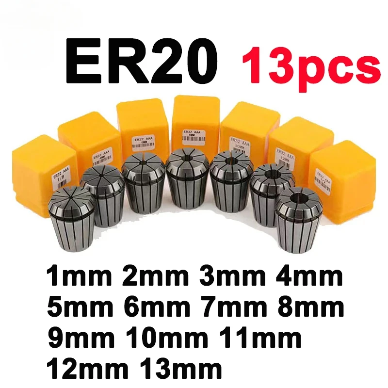 ER11 ER16 ER20 ER25 Collet Chuck Set 1-16mm Spring Collet For CNC Machining Center Engraving Machine Lathe  Tool Collect