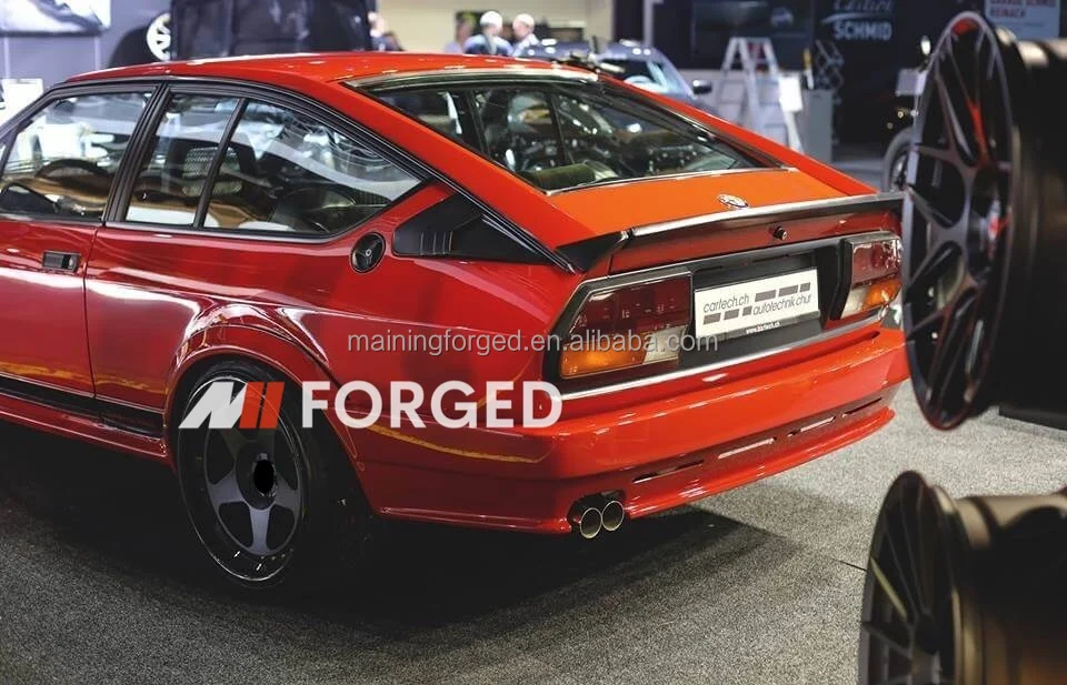 MN JWL VIA Certified Deep Dish Forged Alfa Romeo GTV6 Wheels 8J Width 2-Piece Minimum Aluminium Alloy New Five Spoke 40mm Sport