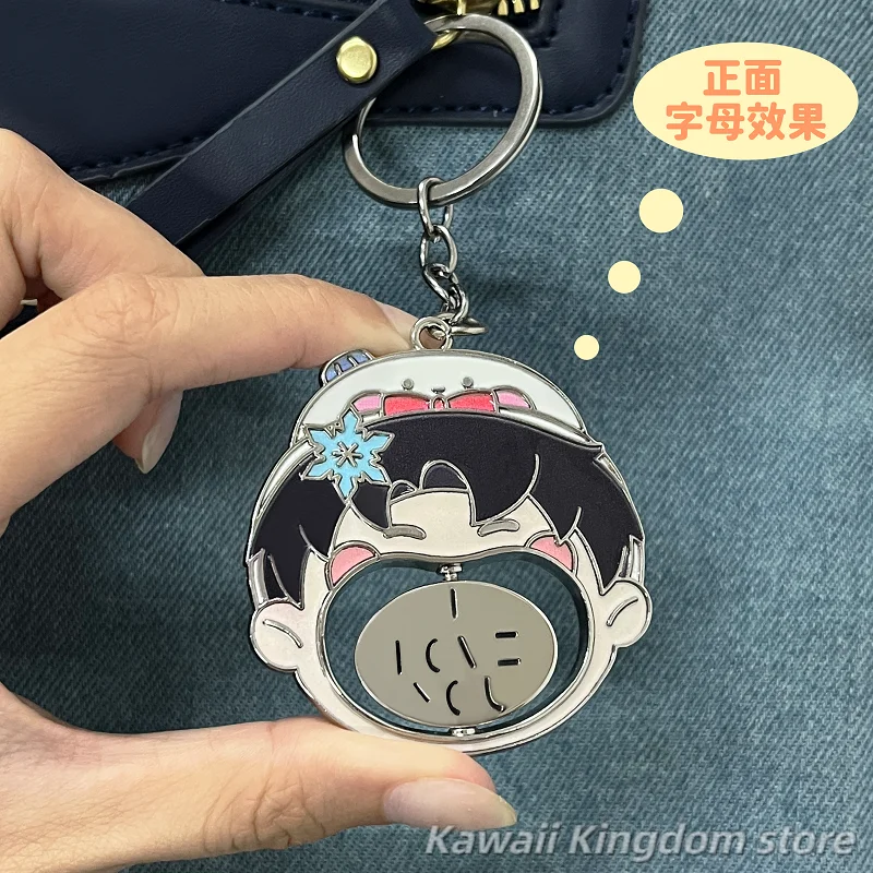 Love and Deepspace Rafayel Zayne Xavier Sylus Caleb Anime Cosplay Metal Q-version Rotate Pendant Big Mouth Spinning Out Jewelry