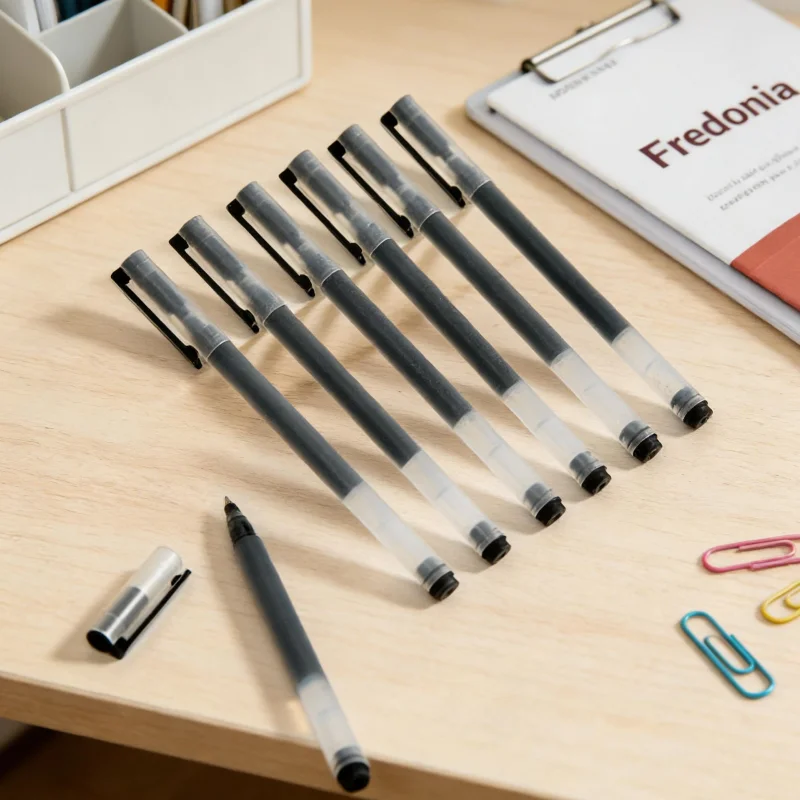 

Набор из 20 гелевых ручек для гладкого письма, не остановки, крупной емкости, быстросохнущих, черных, для студенческого и офисного использования, рекламных ручек, стержней с твердыми черными чернилами, гелевыми ручками