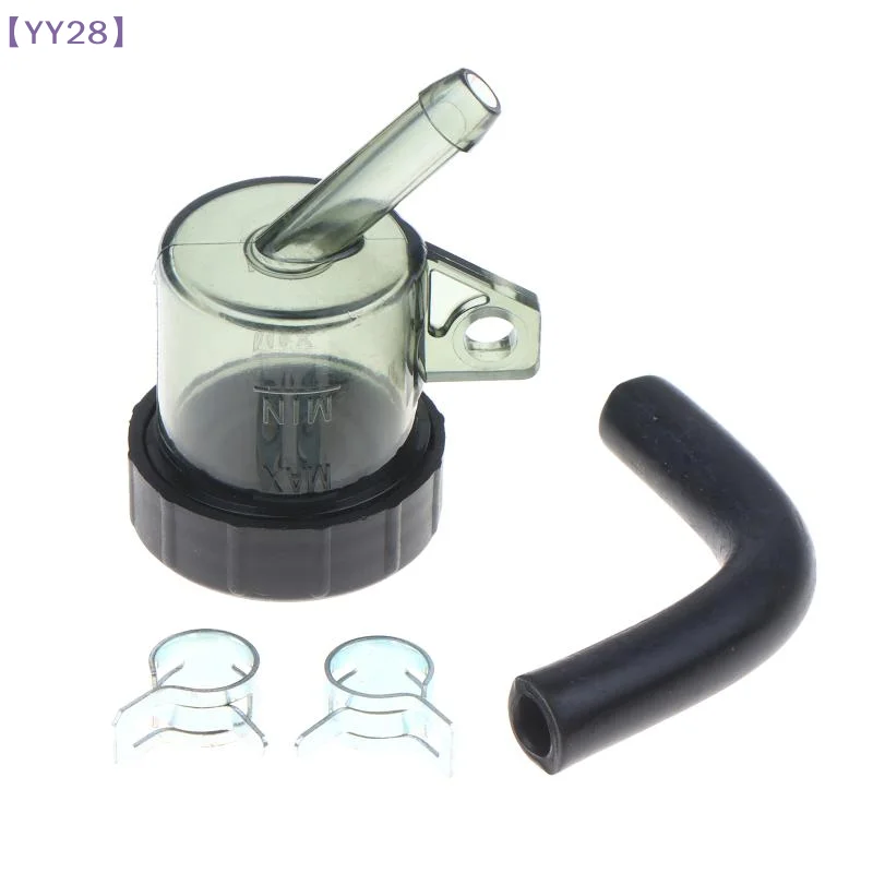【xxx】Motorcycle Round Brake Fluid Reservoir Transparent Oil Cup With Rubber Hose For Retro Disc Brake Master Cylinder Refit