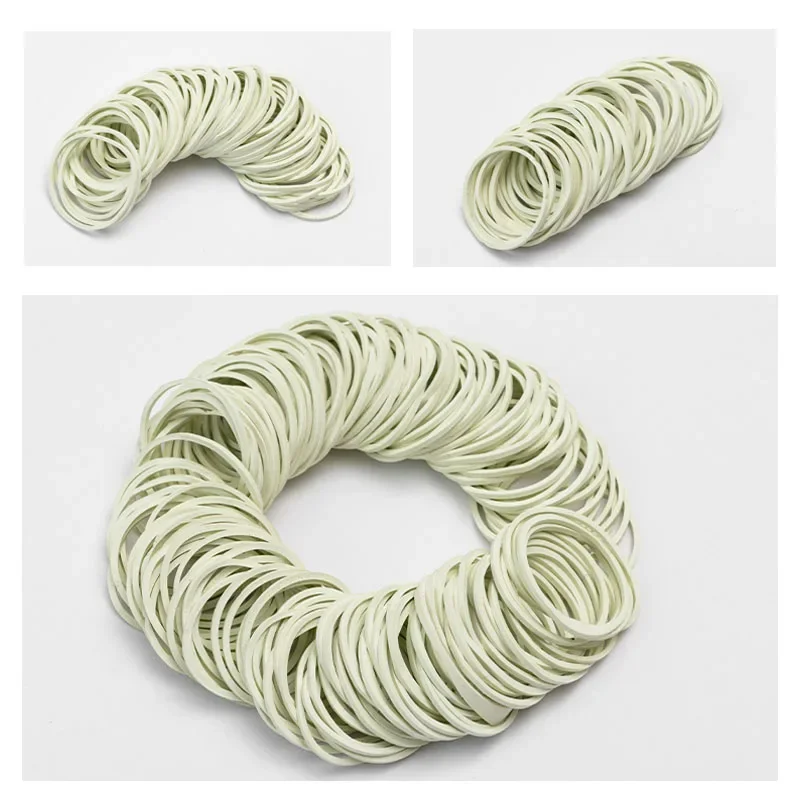 White High Elastic Rubber Bands Stretchable O Rings 15/20/25/32/40/50mm