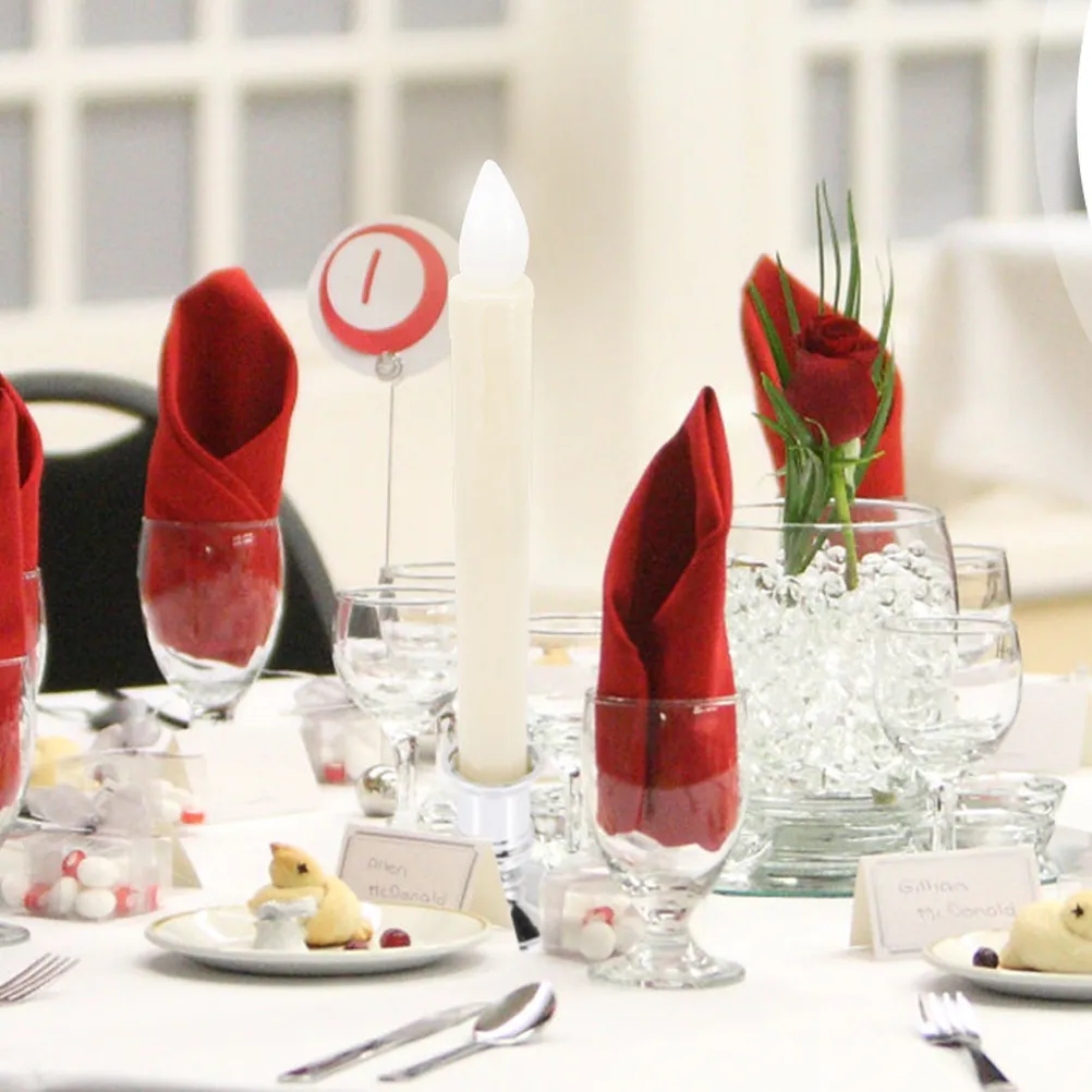 

4Pcs LED Flameless Taper Candles Flickering Warm Light Decor for Home Bar Hotel Wedding Christmas Holiday Party