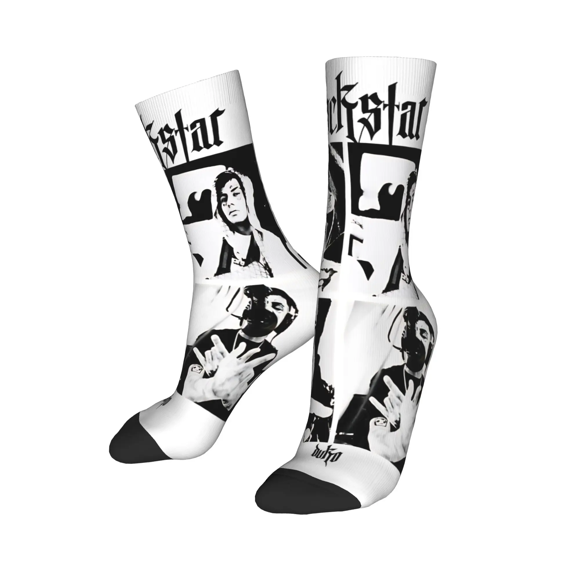 Duki Rapper  Stockings  Graphic Gothic Socks Winter Anti Skid Socks Men Outdoor Breathable Socks