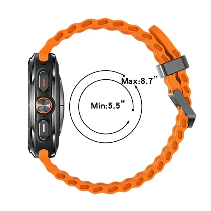 حزام سيليكون لساعة سامسونج جالاكسي الترا 47 ملم حزام رياضي باند إكسسوارات بحرية سوار كوريا جالاكسي ساعة 7 الترا 47 ملم