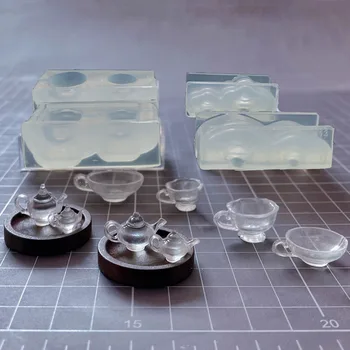 DIY Mini Çaydanlık Kolu Bardak Kahve Fincanı Şekilli Silikon Takı Aracı Takı Kalıp Takı Aksesuarları