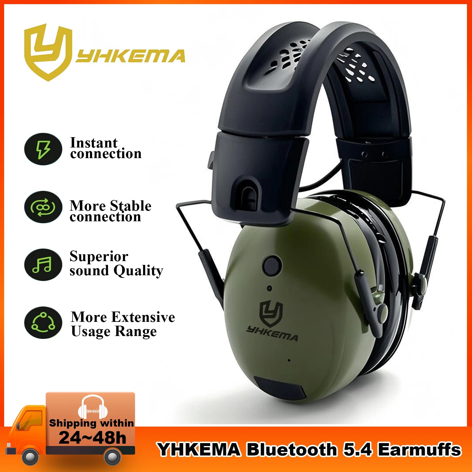 

Профессиональные тактические наушники, электронные наушники 5,4 Bluetooth, защита ушей для стрельбы для охоты, кошения, шумоподавления