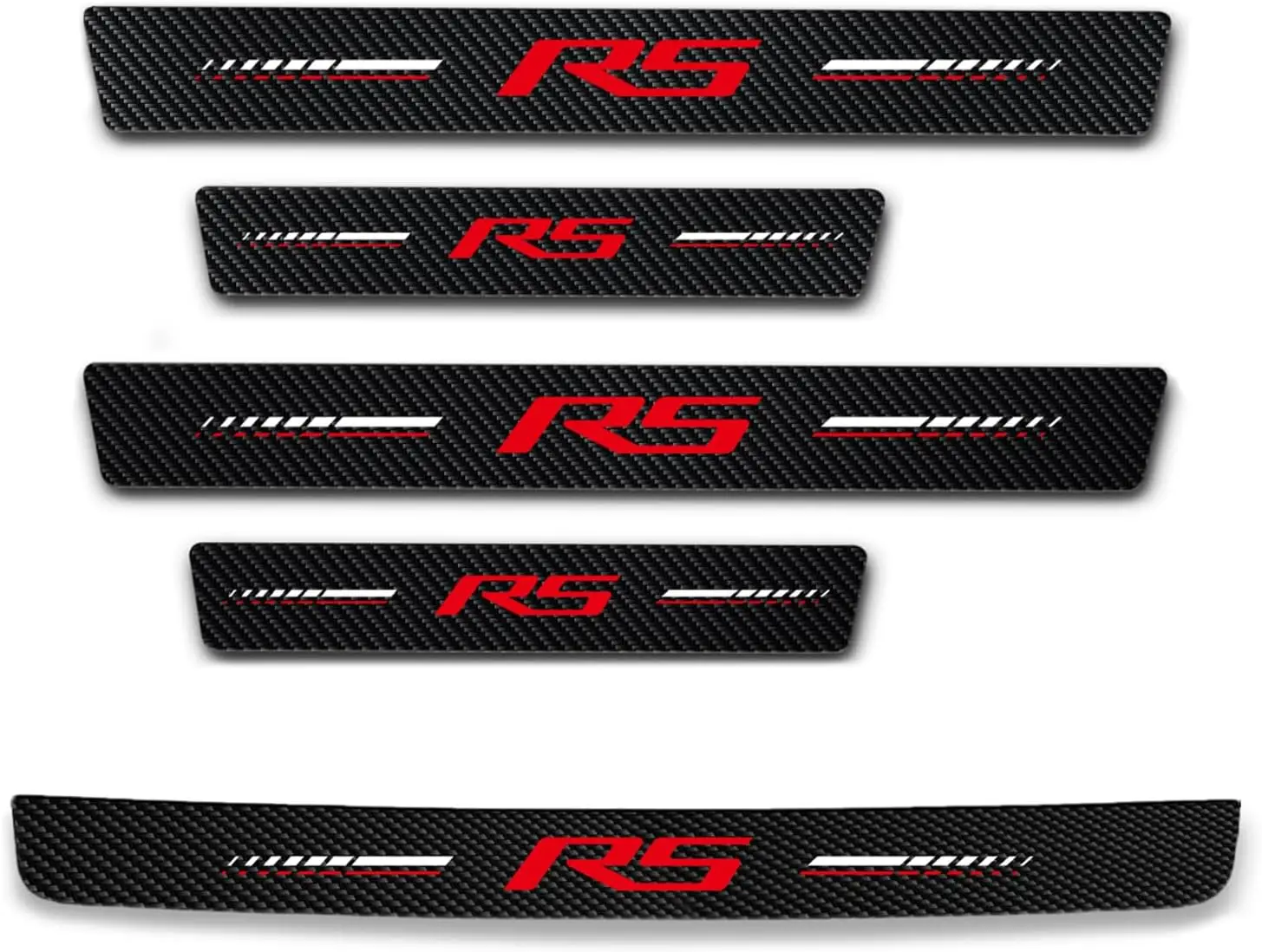 5 قطع من واقيات لوحة عتبة الباب المتوافقة مع ملحقات سيارة تشيفي، وملصقات عتبة الباب لملحقات السيارات Camaro RS gt #2