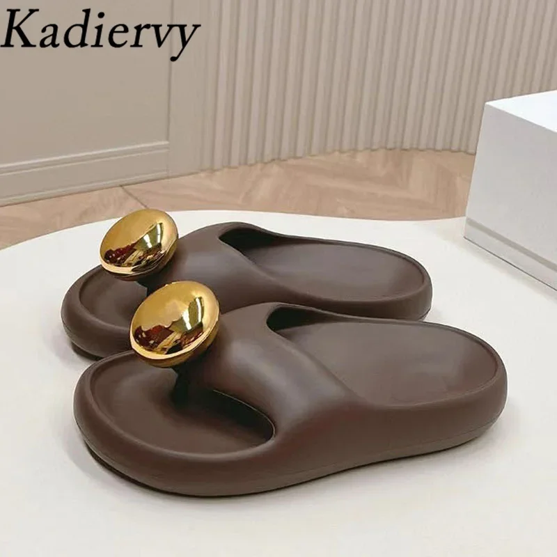 Hot Sales Flip-Flops Summer Flat Slippers Woman Beach Shoes Woman Candy Color Rubber Waterproof Slides Bathroom Slippers Women