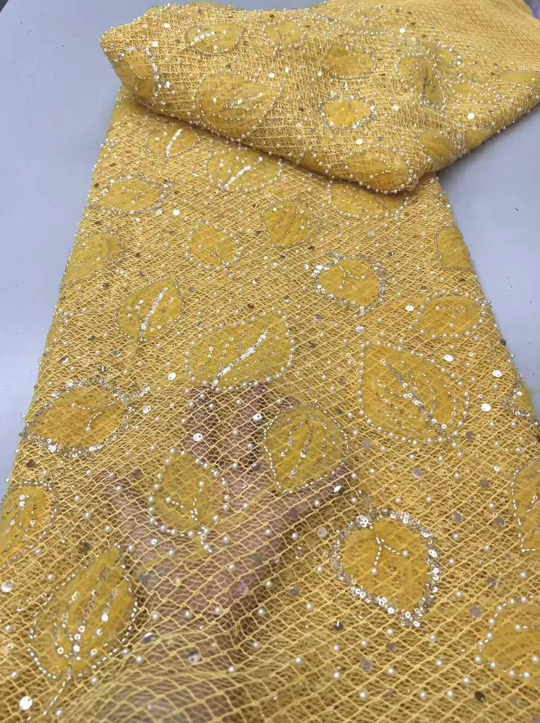 أحدث قماش دانتيل تول مطرز فرنسي لعام 2025 أقمشة دانتيل شبكية أفريقية عالية الجودة مع ترتر لفساتين السهرة