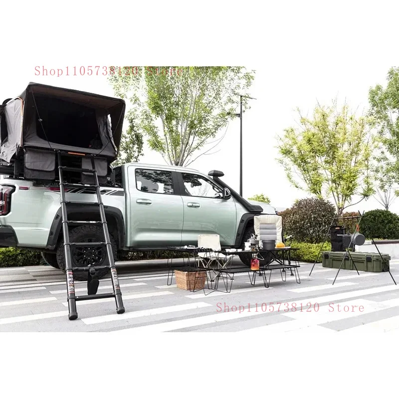 Black Low Height Steel Auto Accsori Adjustle Roof Top Cargo Bed Rack System Pickup Tent