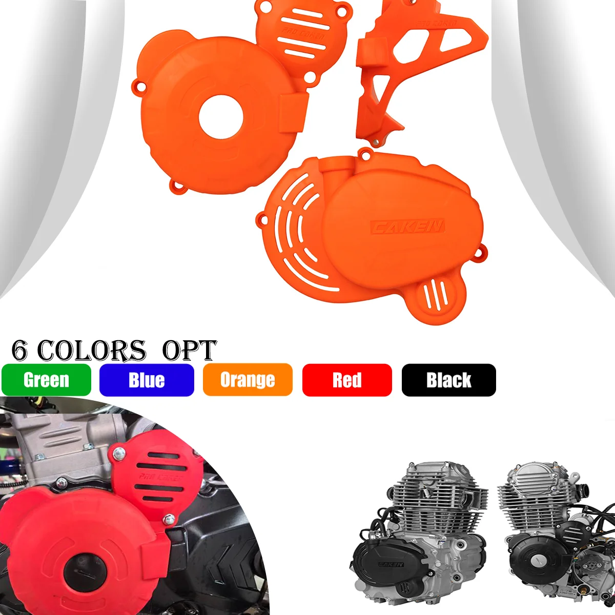 

Motocross Engine Clutch Guard Water Pump Cover Ignition Protector For ZongShen CB250F ZS172FMM-3 Engine KAYO T4 BRZ MOTAX FXMOTO