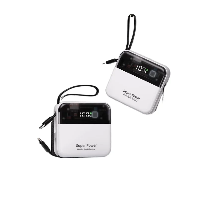 

*mini super fast charging comes with a dual-wire power bank of 20,000 mAh, large capacity, ultra-thin, small and convenient.