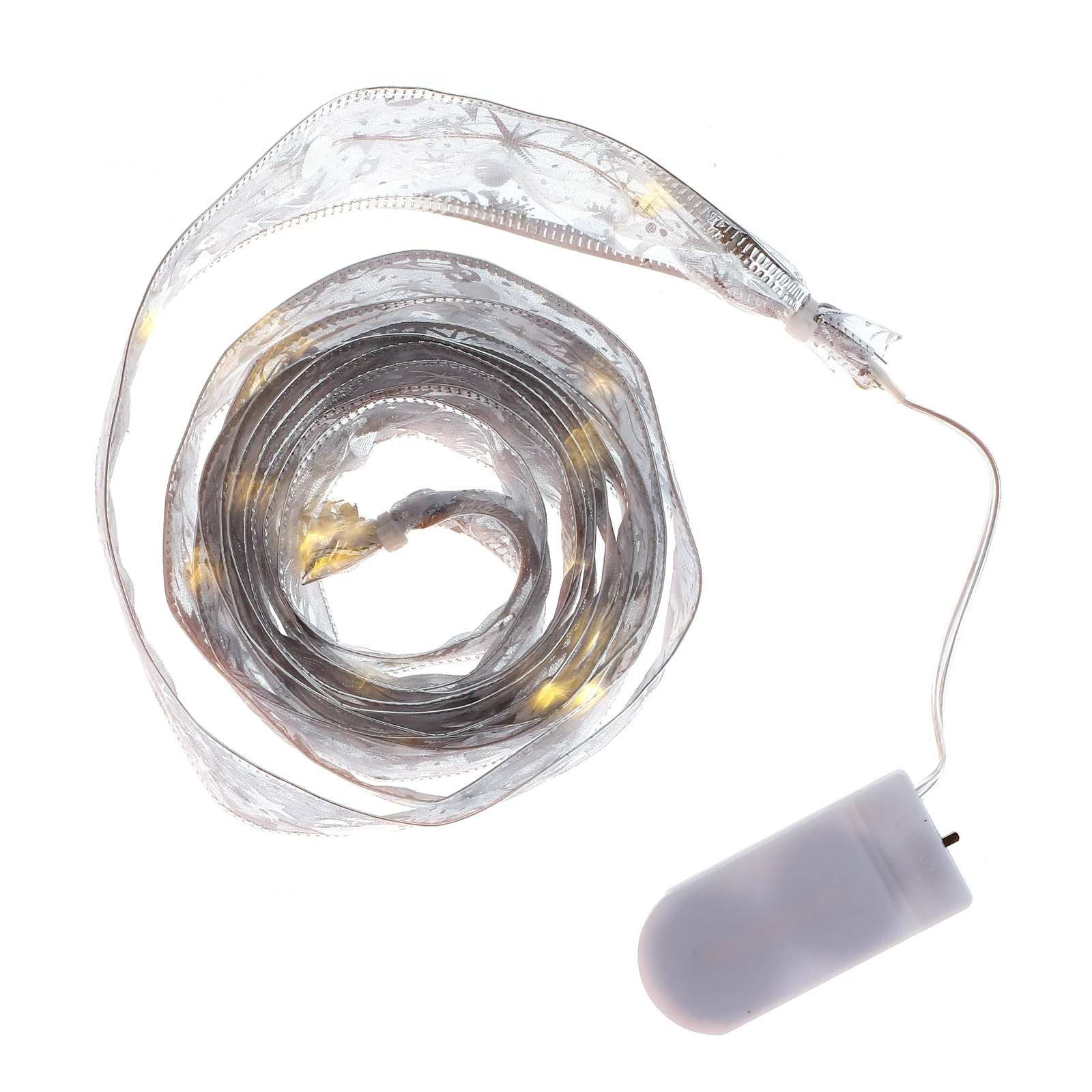 Christmas Lights Ribbon String Shining Led Curtain for Decoration Post Tree Decorations Silver Holiday