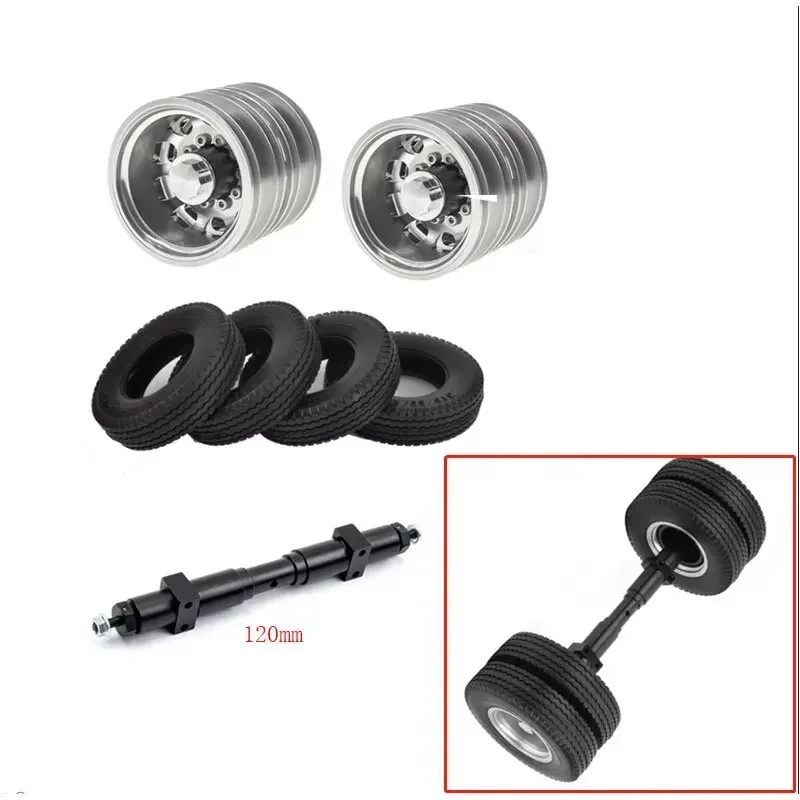 

Шина заднего моста без привода, 10-луночная ступица колеса, подходит для Tamiya 1/14, тракторный прицеп, модификация заднего прицепа, запасные части «сделай сам»