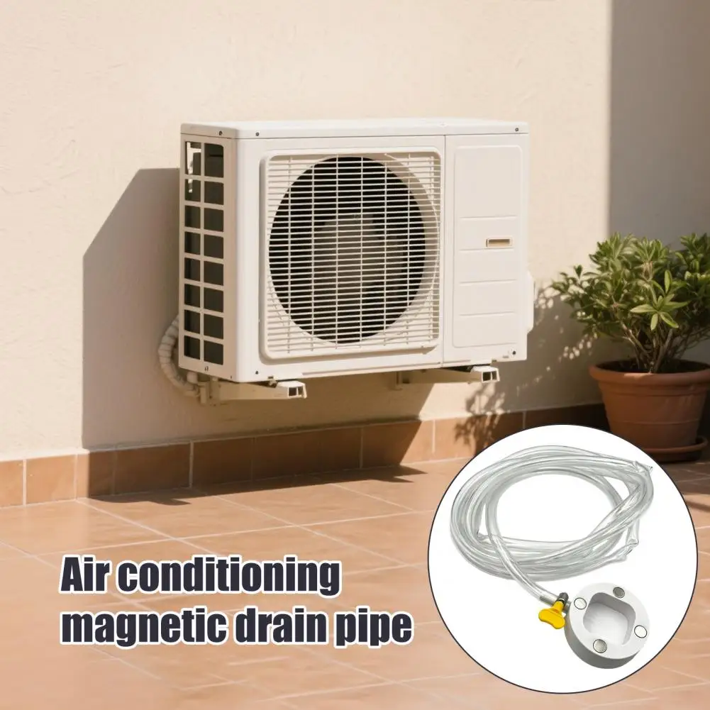 Magnetic Window AC Drain Kit 4/6/12FT Clear PVC Drain Hose with Stainless Steel Clamp No Drilling Flexible Weather-Resistant Con