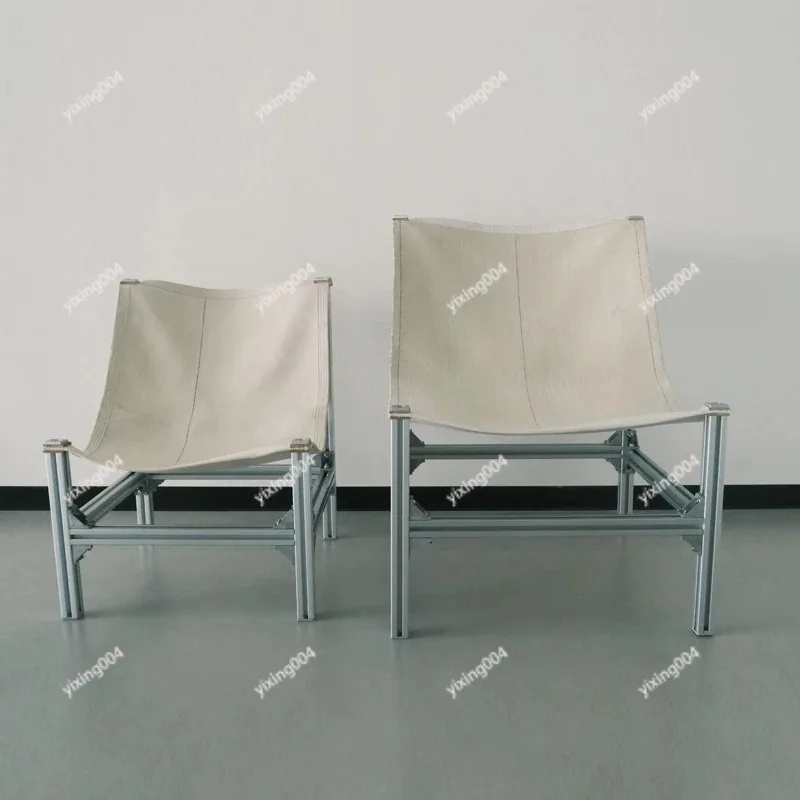 

Home Living Room Study Single Chair, Breathable Canvas Leisure Seat