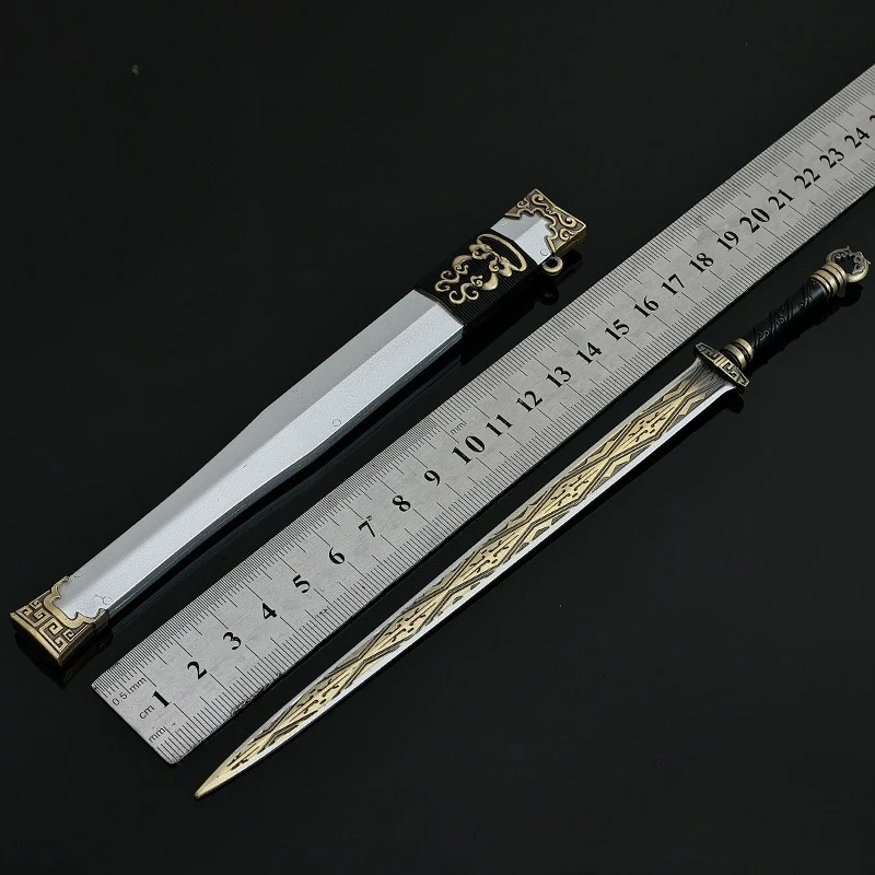 Épée de transport d'ombre gainée en métal, modèle 22cm/8,66 pouces, jouet artisanal, Collection d'ornements, affichage de bureau, cadeau d'anniversaire pour garçon