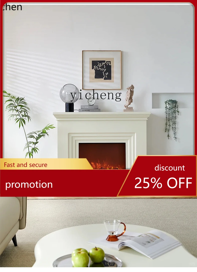 HXL Electronic Fireplace Home Indoor Embedded Heater Atmosphere Light Decorative Cabinet