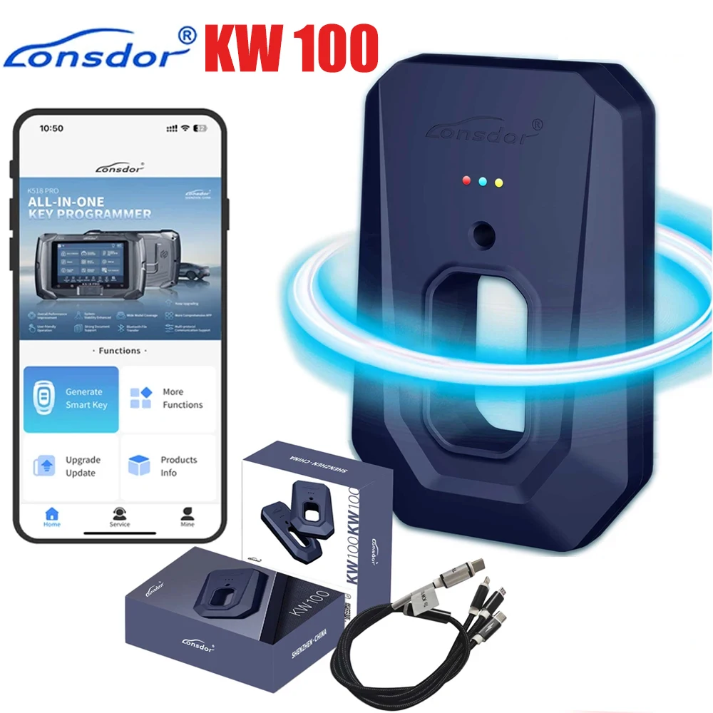 Lonsdor KW100 KW 100 BT Smart Key Generator Compatible with LT20 Series Smart Key Board PCB for All Keys Lost & Adding Keys