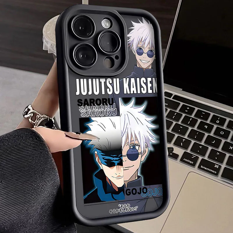 Jujutsu Kaisen Phone Case for Samsung Galaxy S24 S23 S22 S21 Ultra Plus FE A54 A34 A14 A73 A53 A33 5G Liquid Silicone Back Cover