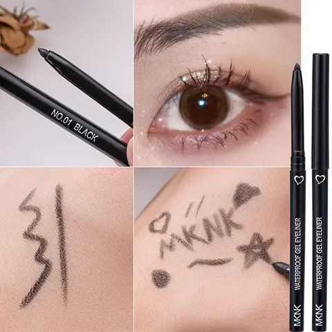 Waterproof Eyeliner Gel Pencil Quick Dry Silky Crayon Eye Liner Pen Long Last Matte Black Brown Silkworm Pen Makeup Cosmetics