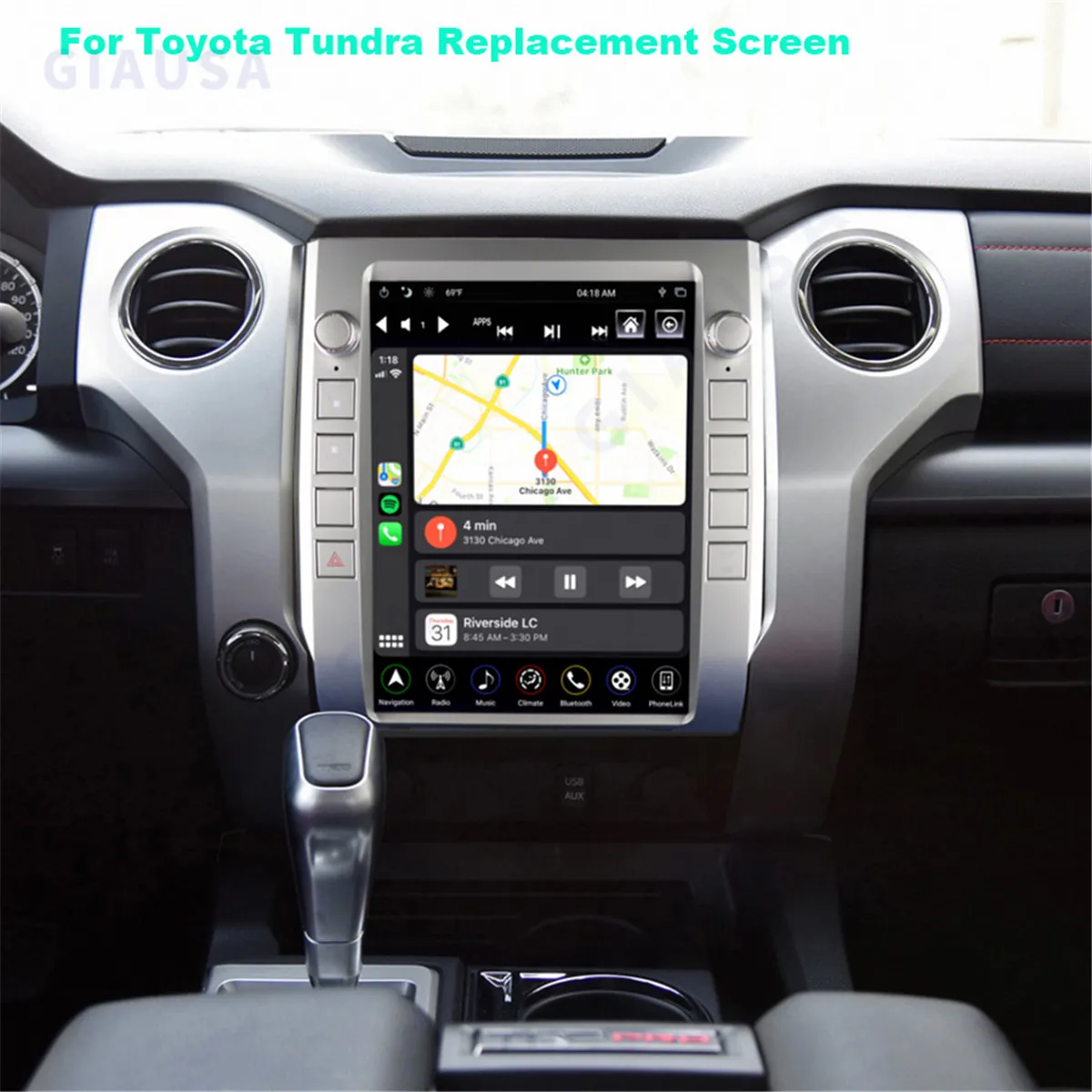 128GB Android Car Radio For Toyota Tundra 2015 2016 2017 2018 2019 2020 Car multimedia player head unit wireless carplay radio