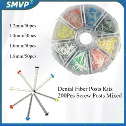 Multi-sizes Dental Fiber Post With Drill Kit Straight Screw Quartz Glass Fiber Resin Post Root Canal Tooth Restorative Materials