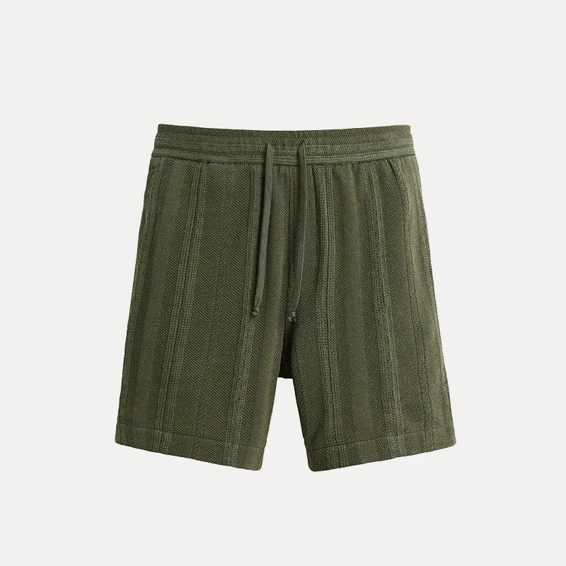 

Z Summer 2025 Men's Faion Set Elastic Waist Stripe Embroidery orts New Arrival Comfortable Breathable Men's Clothing
