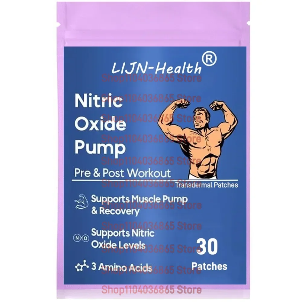 30 Patches Nitric Oxide Transdermal Patches for Men Muscle Growth Performance Endurance